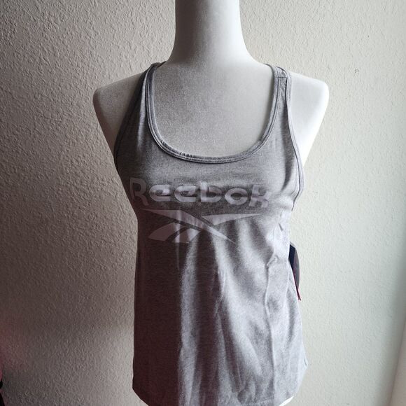 identity logo womens tank top size xs color grey REEBOK - Picture 2 of 4